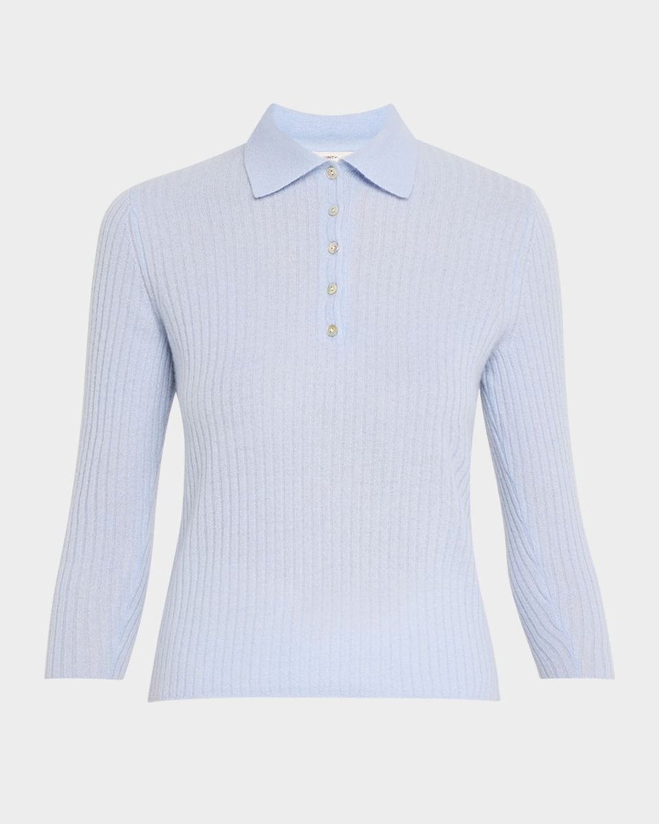 Mulberry Silk-Blend Polo Top